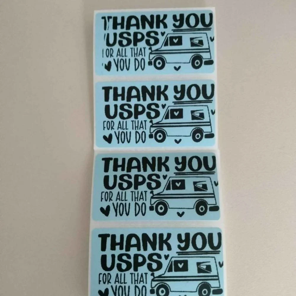 50 Thank You USPS- Shipping Labels Thermal Packaging Stickers 2.25